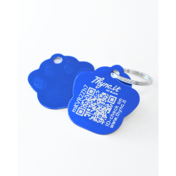 Paw-Shaped QR Code Pet ID Tag – Aluminum, Connected to Swiss Data Platform