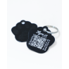 Tiermarke Aluminium Pfote mit QR-Code für Hunde und Katzen