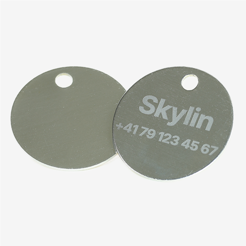 Custom Engraved Round Aluminum Pet ID Tag – Personalized Dog & Cat Name Tag