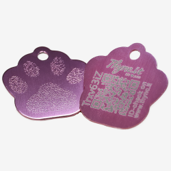 Paw-Shaped QR Code Pet ID Tag – Aluminum, Connected to Swiss Data Platform