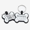 Hundemarke mit QR-Code und Lasergravur Knochen aus Silikon - Individuell gravierbar und Schweizer Datenplattform