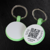 Glow-Edition  SOS Pet Tag Round Shape in Silicone with QR Code - Swiss Data Platform