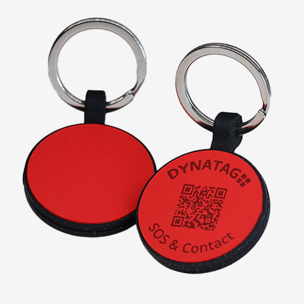 Tiermarke mit QR-Code Rund aus Silikon - Schweizer Datenplattform