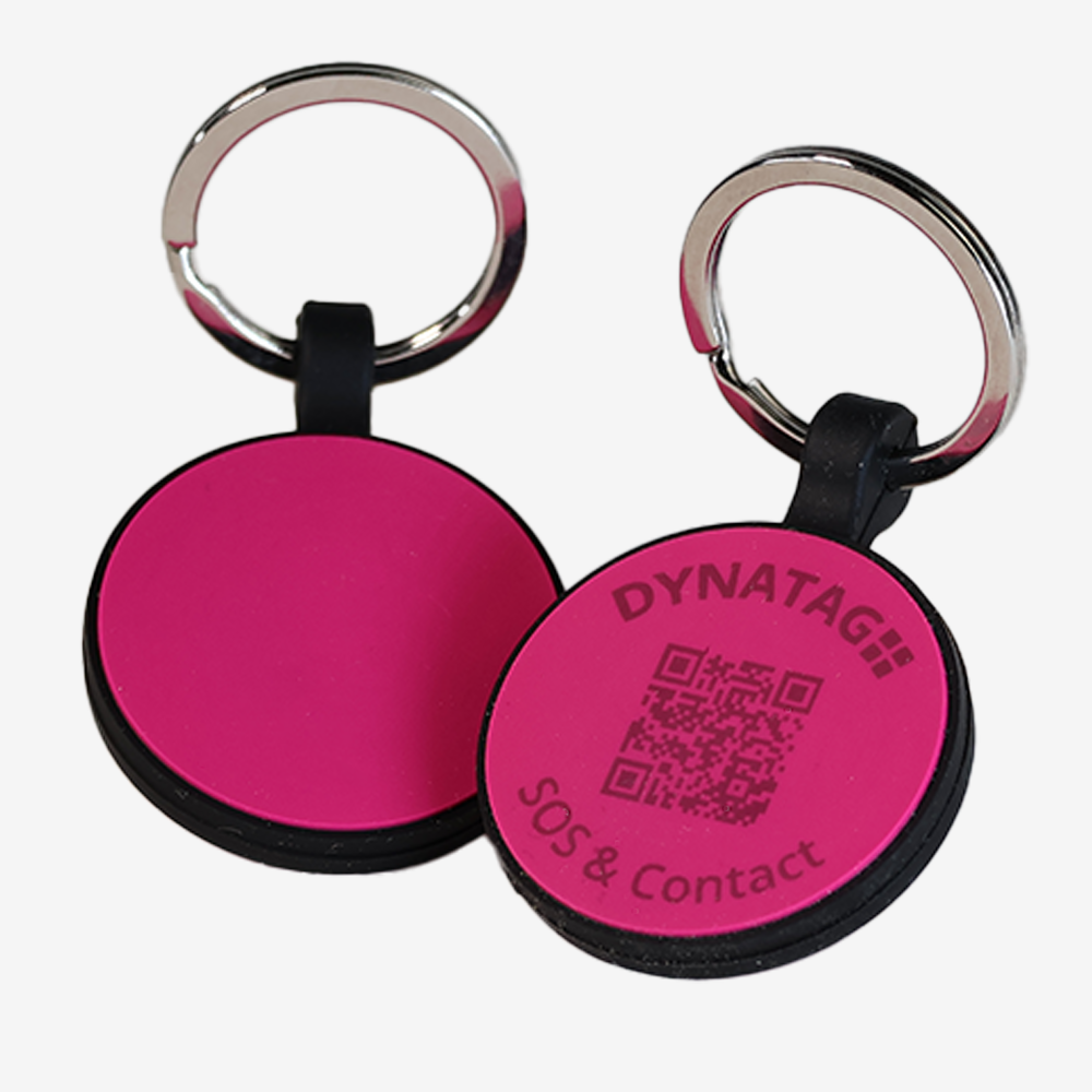 Tiermarke mit QR-Code Rund aus Silikon - Schweizer Datenplattform