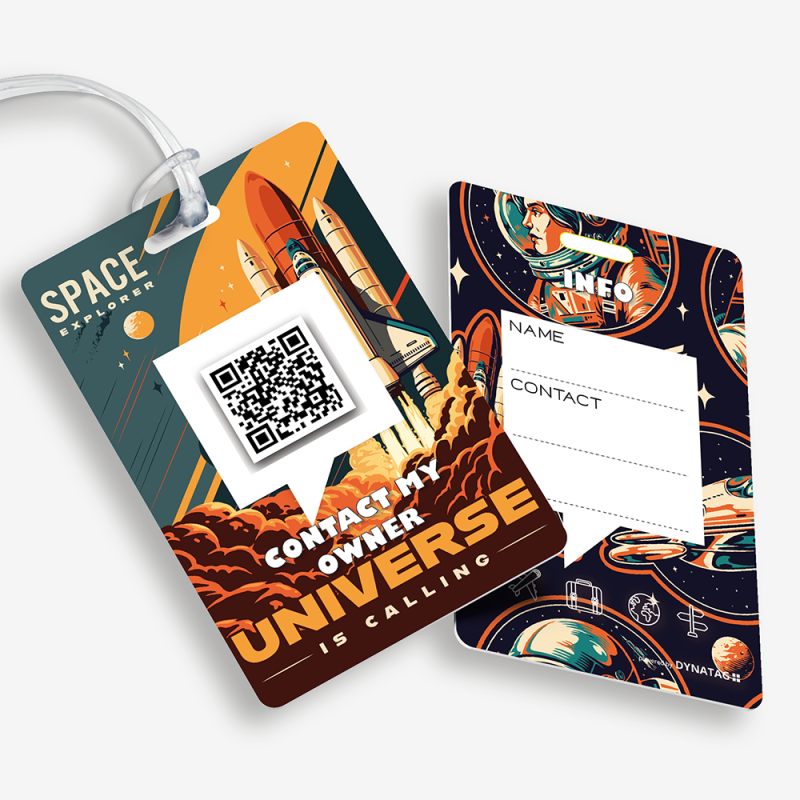 Gepäckanhänger / Luggage Tag mit QR Code und NFC Chip