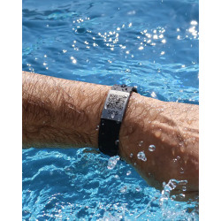 SOS Notfallarmband Silikon Schwarz – QR-Code & Schweizer Datenplattform